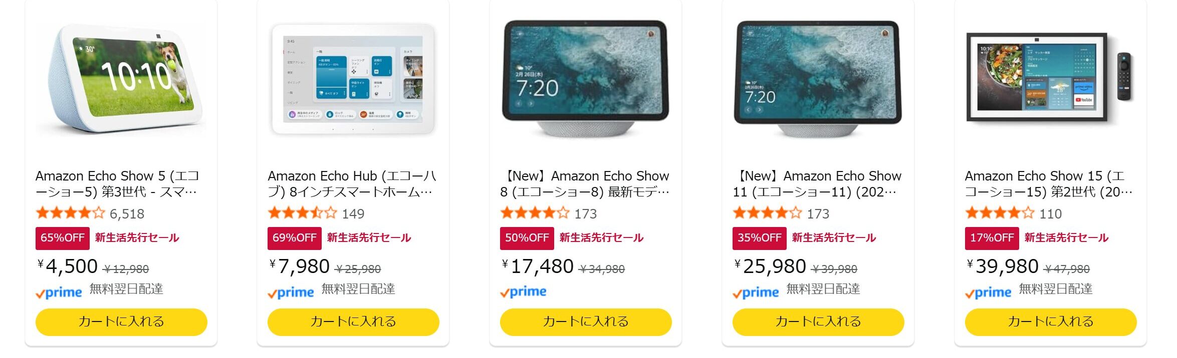 2026年最新Amazon Echo Showシリーズの比較表